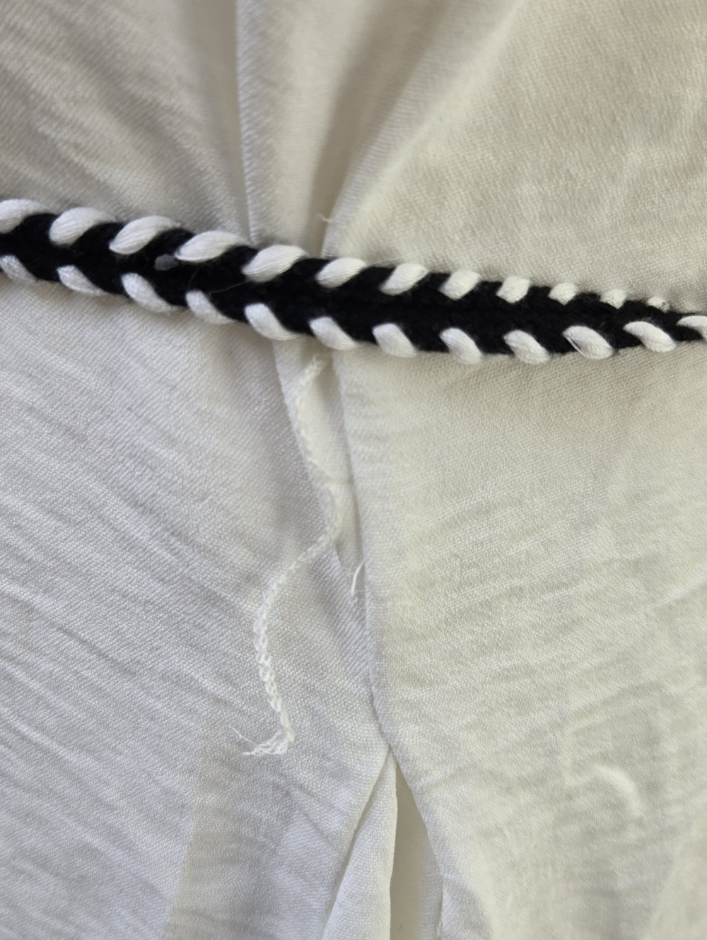 Hint Of Blush Women's Cream Button-Front Shirt Dress with Decorative Tie - Picture 6 of 10